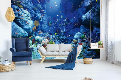 Vlies Fototapete - Unterwasserwelt 375 x 250 cm